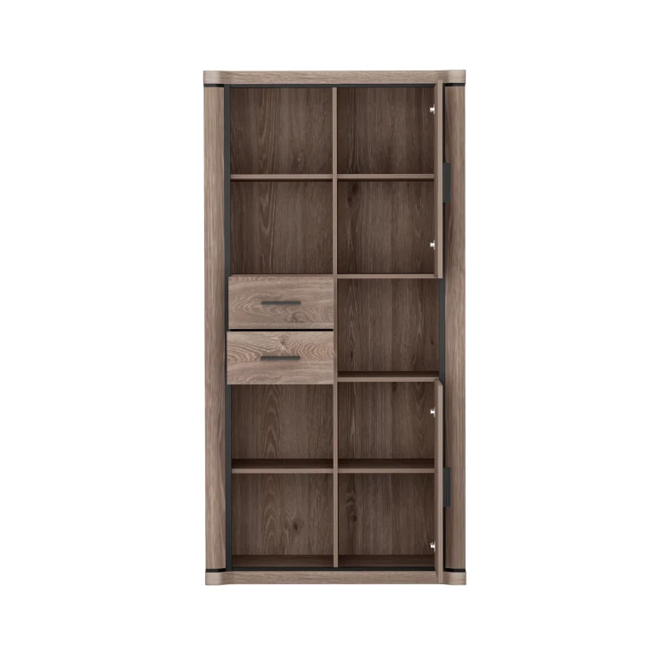 Regał Dallas D-23 Dąb Truflowy – otwarte drzwi 2