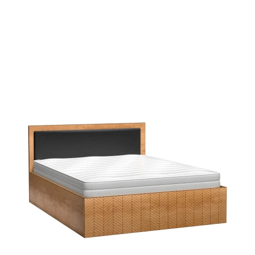 Łóżko Fonti F-12 Caramel Oak – widok frontalny studio