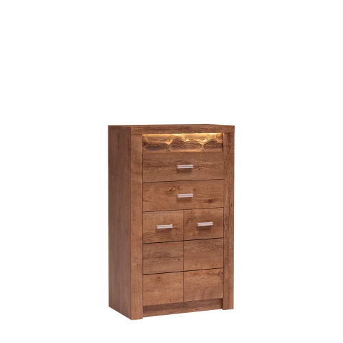 Komoda Indianapolis I-6 Jasny Jesion – widok frontalny studio