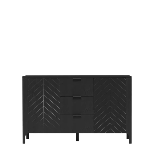 Komoda Malumi MM-1 Czarny Painflow – widok frontalny studio