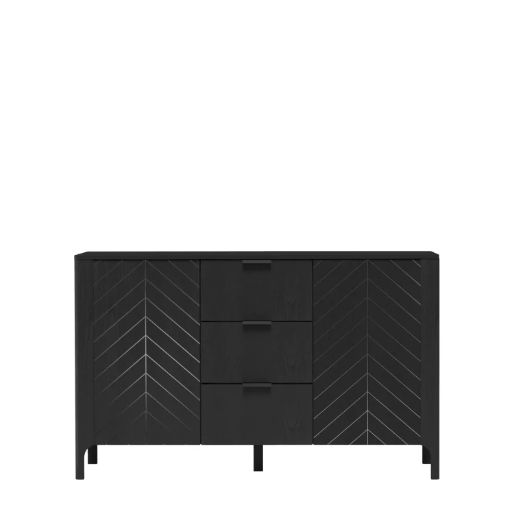 Komoda Malumi MM-1 Czarny Painflow – widok frontalny studio