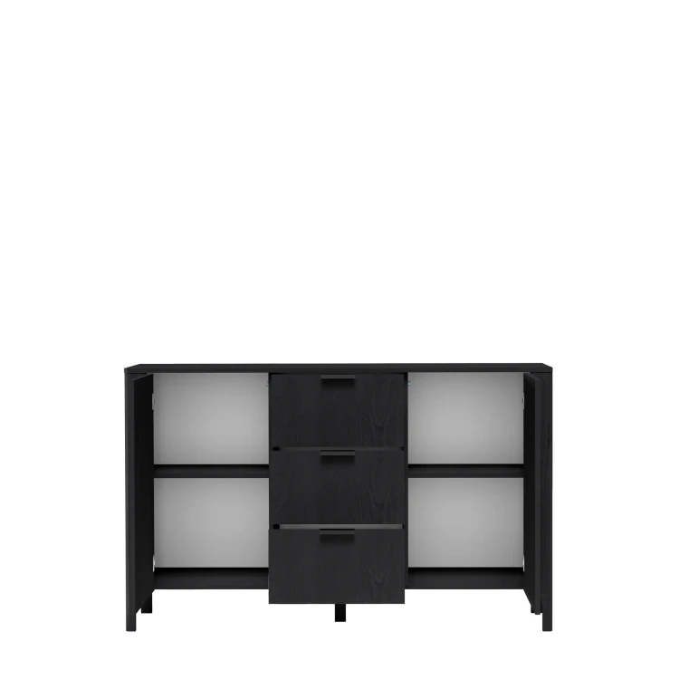 Komoda Malumi MM-1 Czarny Painflow – otwarte drzwi 1