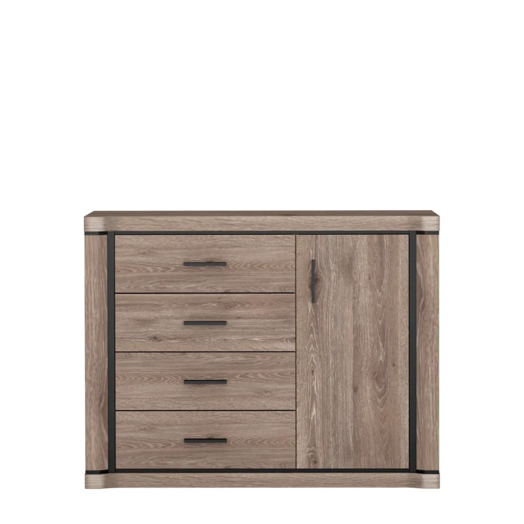 Komoda Dallas D-3 Dąb Truflowy – widok frontalny studio