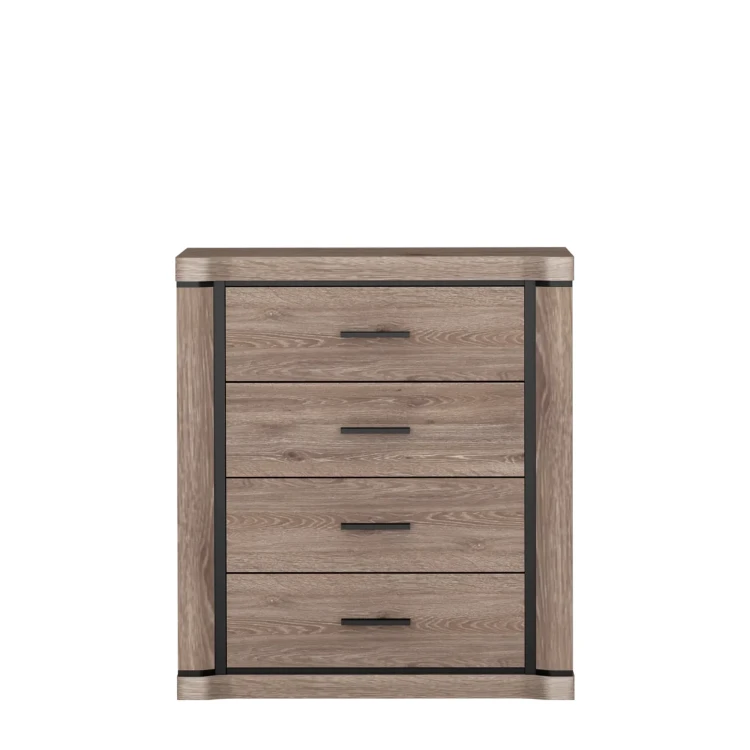 Komoda Dallas D-4 Dąb Truflowy – widok frontalny studio