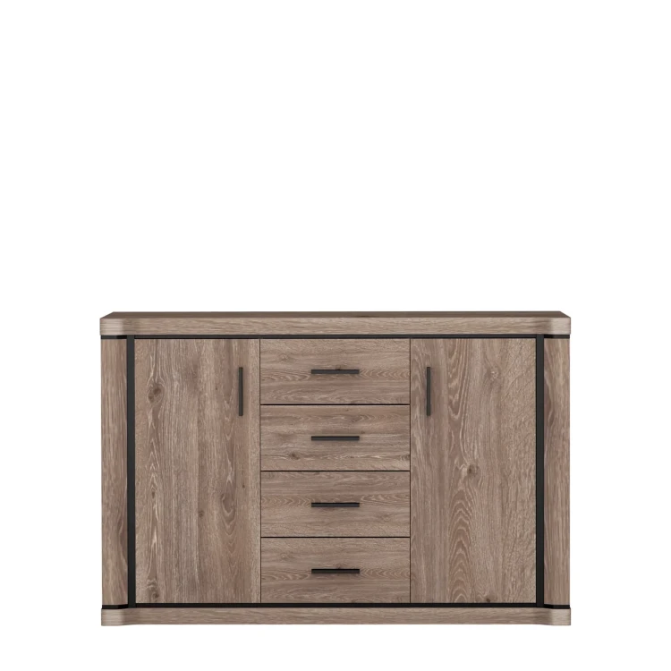 Komoda Dallas D-5 Dąb Truflowy – widok frontalny studio