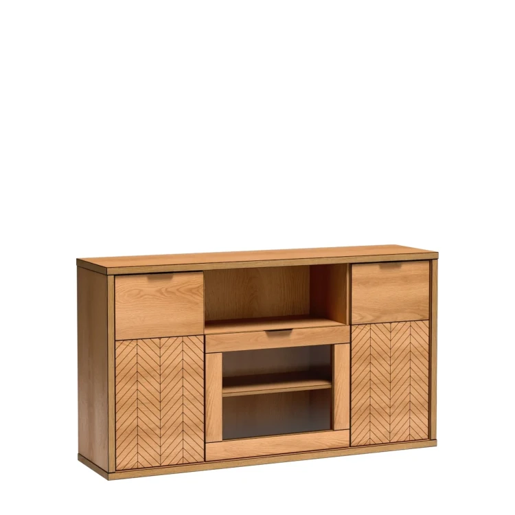 Komoda Fonti F-4 Caramel Oak – widok frontalny studio