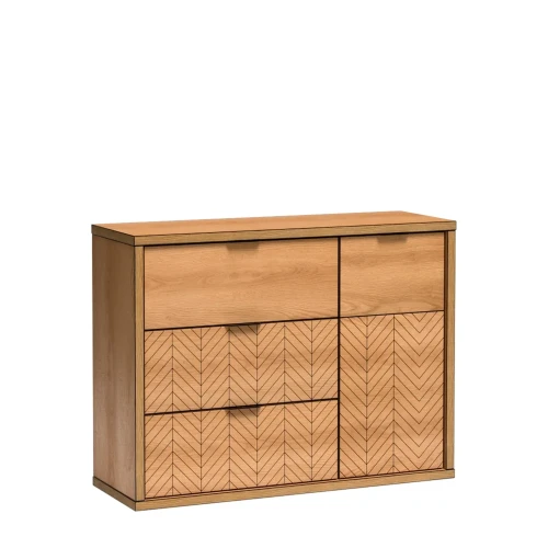 Komoda Fonti F-5 Caramel Oak – widok frontalny studio