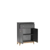 Komoda Terra TA-4 Szary Diament – otwarte drzwi 1