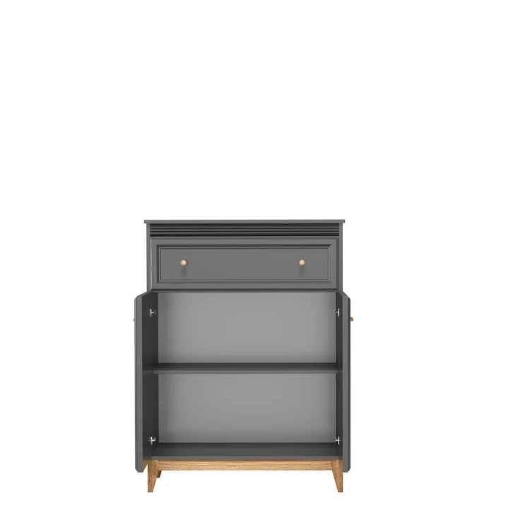 Komoda Terra TA-4 Szary Diament – otwarte drzwi 2