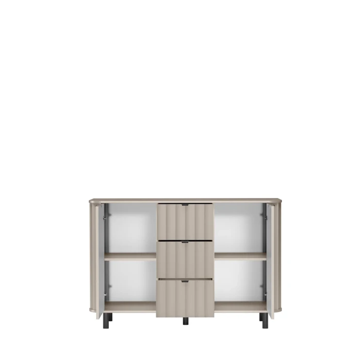 Komoda Novado NOVADO-1 Clay Gray – otwarte drzwi 1
