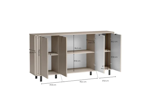 Komoda Novado NOVADO-2 Clay Gray – widok studyjny 1