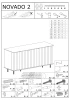 Komoda Novado NOVADO-2 Clay Gray – rysunek techniczny z wymiarami 2