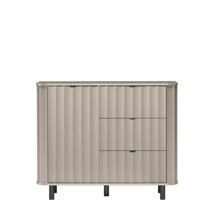 Komoda Novado NOVADO-3 Clay Gray – widok frontalny studio