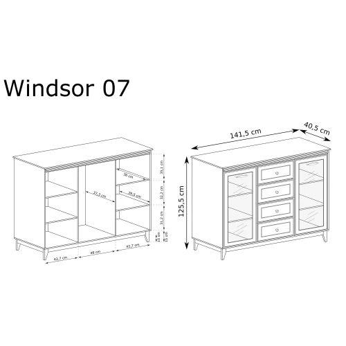 Witryna Windsor WINDSOR-7 Cashmere
