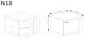 Stolik Nocny Natural N18 Ribbeck – rysunek techniczny z wymiarami