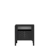 Stolik Nocny Malumi MM-10 Czarny Painflow – widok frontalny studio