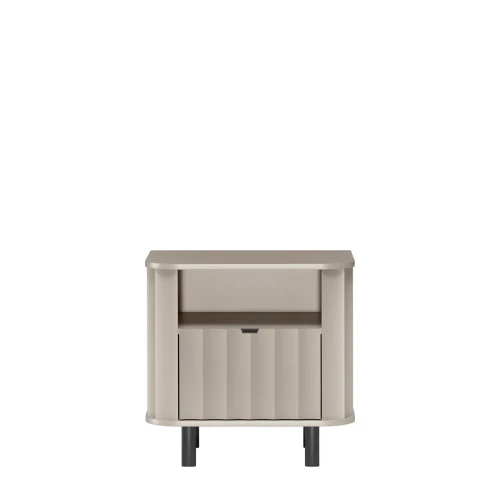 Stolik Nocny Novado NOVADO-7 Clay Gray – widok frontalny studio