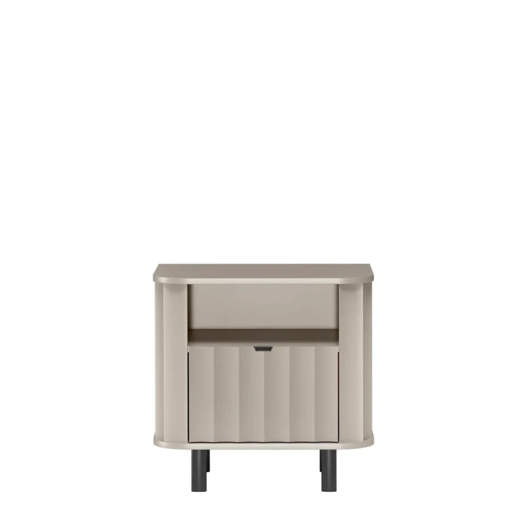 Stolik Nocny Novado NOVADO-7 Clay Gray – widok frontalny studio