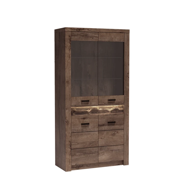 Witryna Indianapolis I-3 Jesion Ciemny – widok frontalny studio