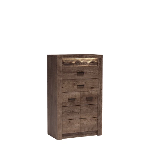 Komoda Indianapolis I-6 Jesion Ciemny – widok frontalny studio