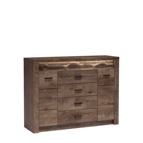 Komoda Indianapolis I-7 Jesion Ciemny – widok frontalny studio