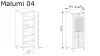 Witryna Malumi MM-4 Czarny Painflow – rysunek techniczny z wymiarami