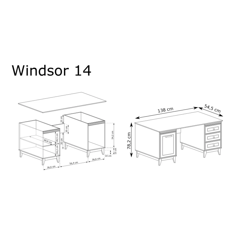 Biurko Windsor W-14 Kaszmir