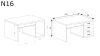 Biurko Natural N16 Ribbeck – rysunek techniczny z wymiarami