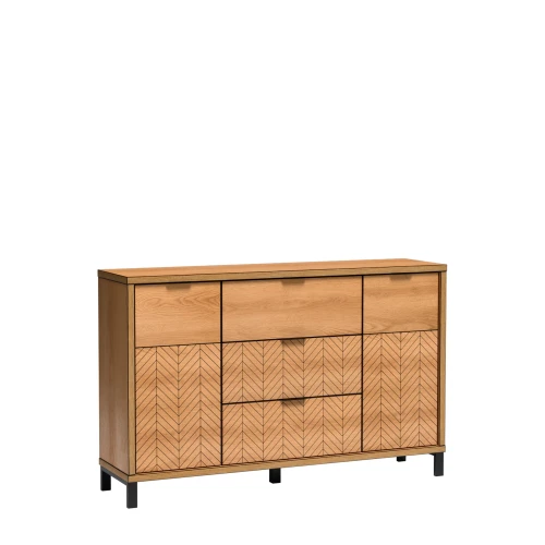 Komoda Fonti F-3 Caramel Oak – widok frontalny studio
