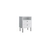 Stolik nocny HIGH II 22, 2 szuflady, bia - zdjecie 3