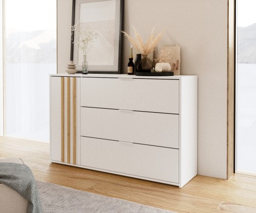 Komoda FLORENCJA 46, 1 drzwi, biały, 125 cm – zdjęcie prezentacyjne