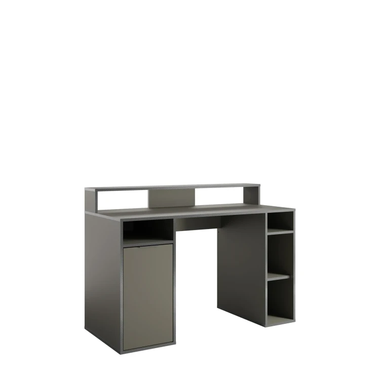 Biurko CARBON 60, 1 drzwi, grafitowy, 125 cm – 1