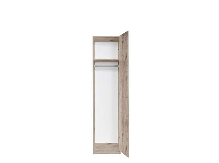 Szafa SNOW 01, 1 drzwi, dąb wellington/grafitowy, 197,5 cm – 2