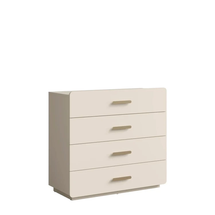 Komoda LORENZ 27, 4 szuflady, beżowy, 100 cm – 1