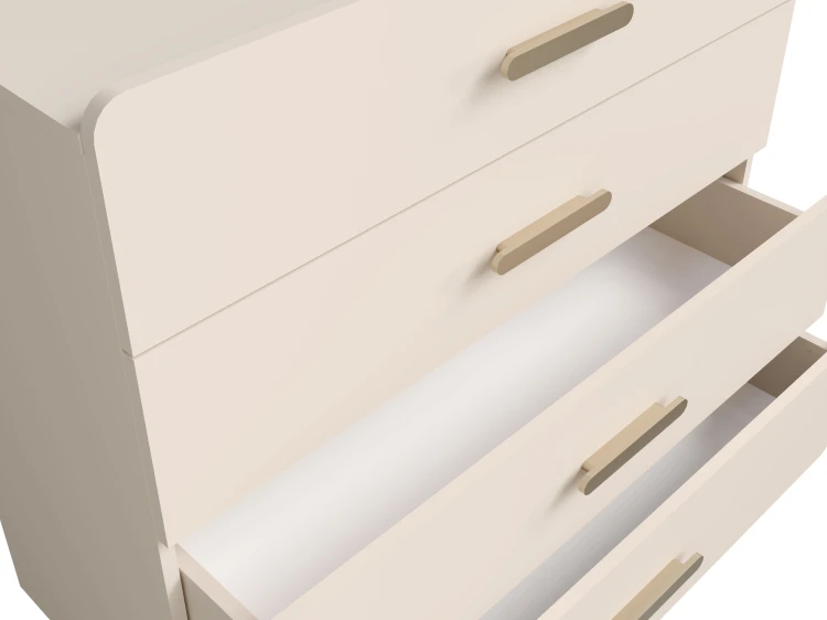 Komoda LORENZ 27, 4 szuflady, beżowy, 100 cm – zdjęcie prezentacyjne