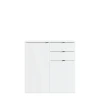 Komoda TETRIS II 04, 3 drzwi, biel górska, 83,5 cm – 1