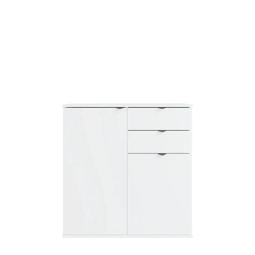 Komoda TETRIS II 04, 3 drzwi, biel górska, 83,5 cm – 1