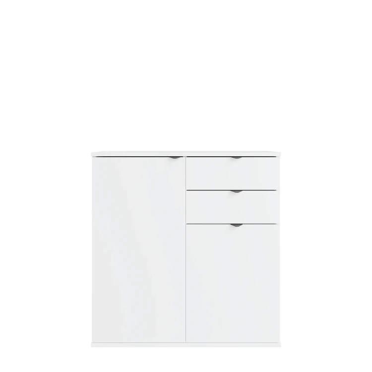Komoda TETRIS II 04, 3 drzwi, biel górska, 83,5 cm – 1