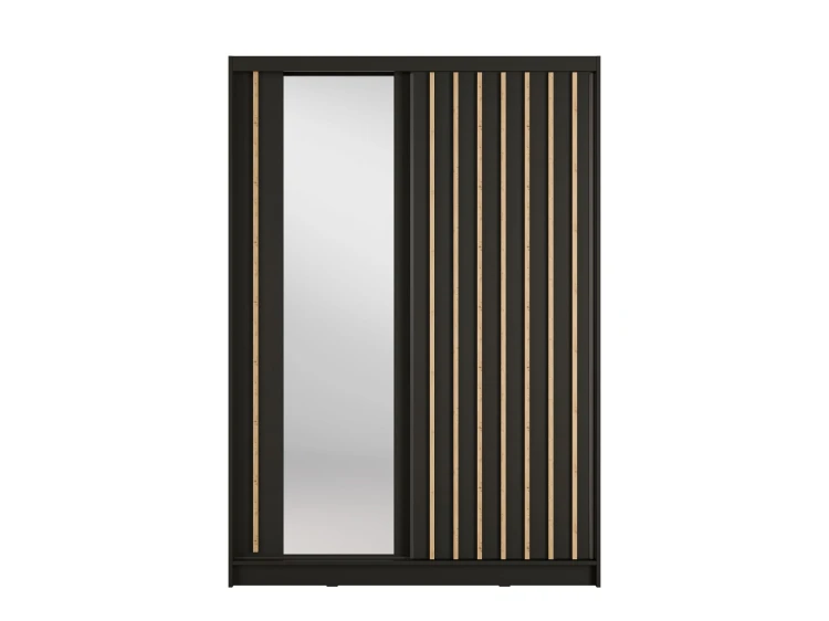 Szafa ALUNA III 10, 2 drzwi, czarny onyx, 150 cm – aranżacja wnętrza