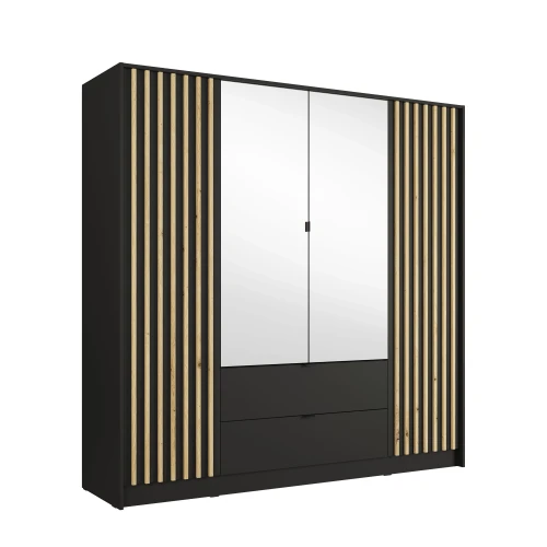 Szafa KATANIA 20, 4 drzwi, czarny onyx, 200 cm