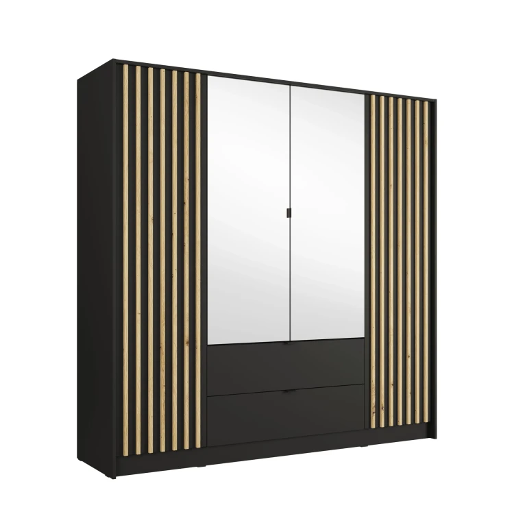 Szafa KATANIA 20, 4 drzwi, czarny onyx, 200 cm