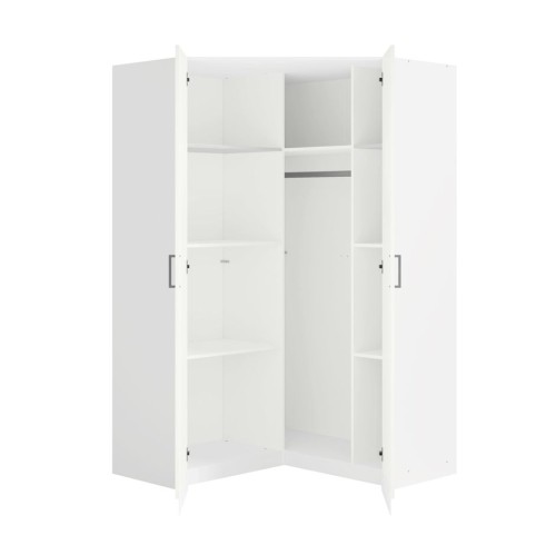 Szafa TALLIN 06, 2 drzwi, biały, 117 cm – aranżacja wnętrza
