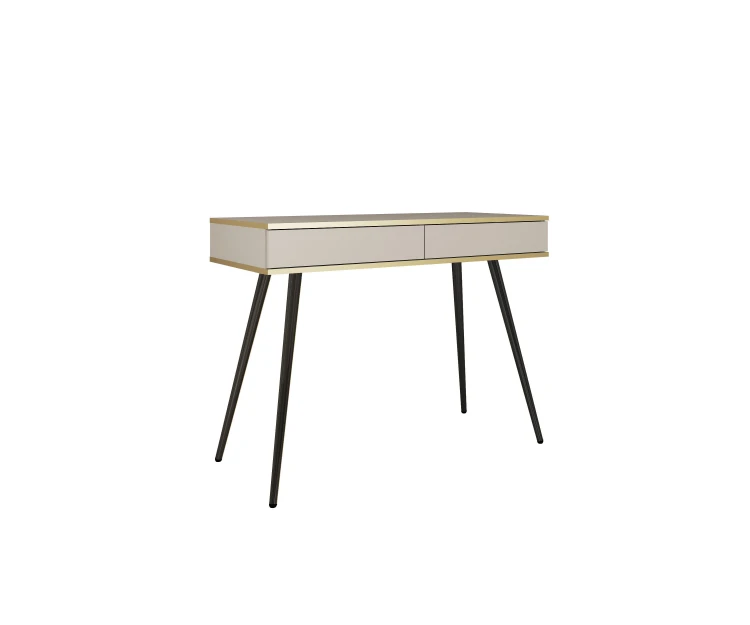 Beżowa toaletka Oro T102 konsola 102 cm z czarnymi nogami