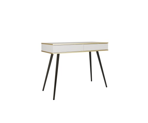 Biała toaletka Oro T102 konsola 102 cm z czarnymi nogami