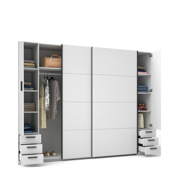 Szafa STORE II 21, 4 drzwi, biały, 270 cm – zdjęcie produktu na białym tle