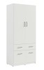 Szafa TALLIN 03, 2 drzwi, biały, 91 cm – aranżacja wnętrza