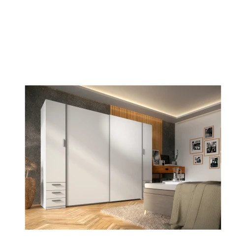 Szafa STORE II 21, 4 drzwi, biały, 270 cm