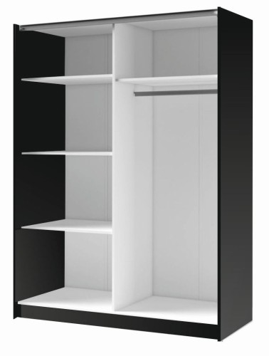 Szafa BAYADERO 10 III, 2 drzwi, czarny, 151 cm – aranżacja wnętrza