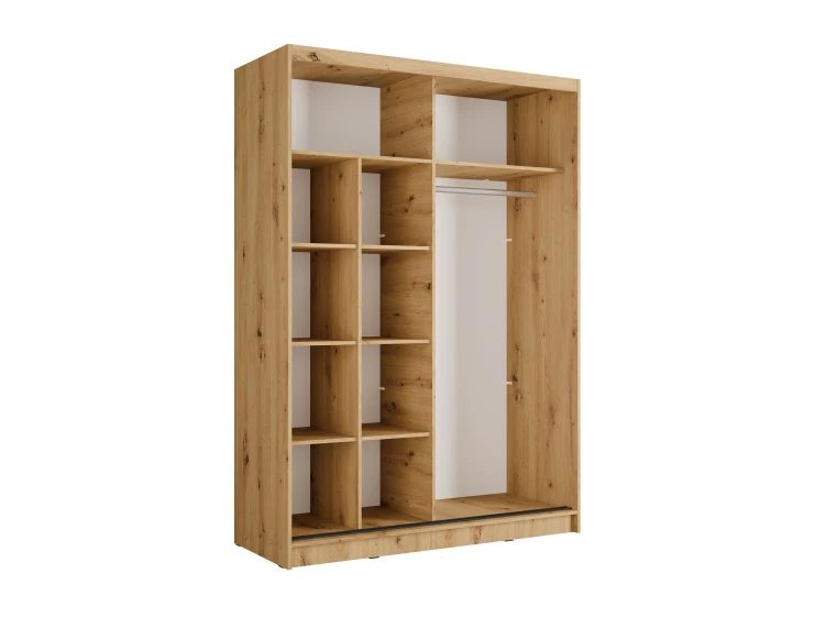 Szafa ALUNA III 10, 2 drzwi, dąb artisan, 150 cm – aranżacja wnętrza