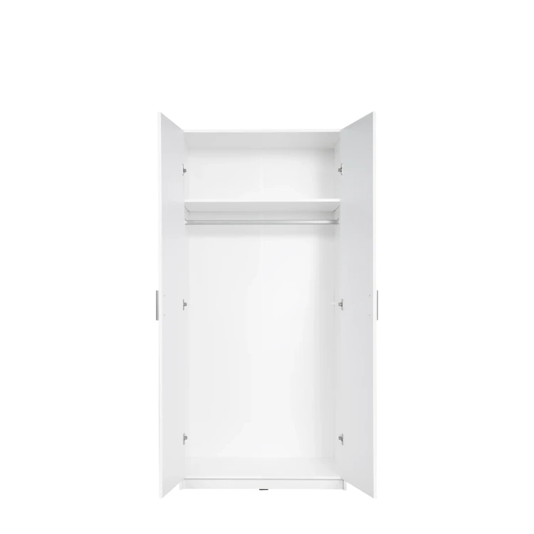 Szafa SNOW 02, 2 drzwi, biały wysoki połysk, 91 cm – zdjęcie produktu na białym tle